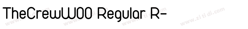 TheCrewW00 Regular R字体转换